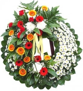 Hoa tang lễ (Bó hoa kết hợp giữa hoa đồng tiền và hoa hướng dương)